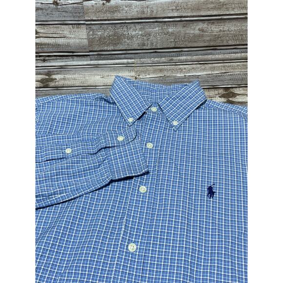 Ralph Lauren Men’s Button Down Classic Fit‎ Long Sleeve Blue Size Small - Picture 1 of 6